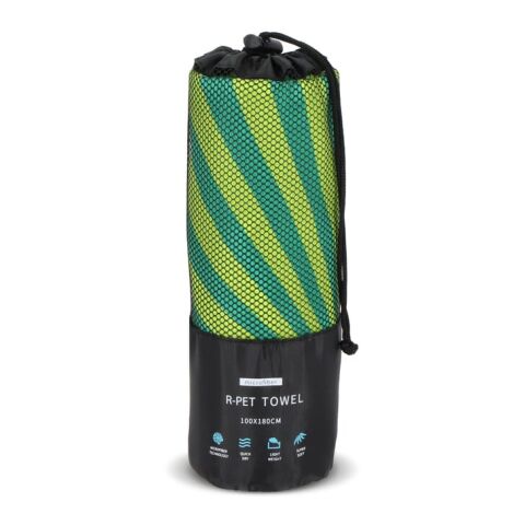 R-PET-Schnelltrocknungs-Strandtuch 100 × 180 cm, Sublimationsdruck Hellgrün | ohne Werbeanbringung | Nicht verfügbar | Nicht verfügbar