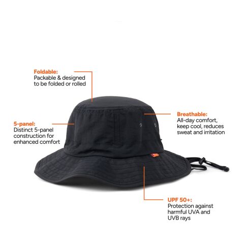 Nordic Drift RCS Horizon UPF 50+ Bucket-Hat schwarz
