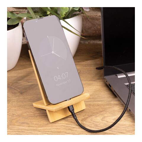 Telefonständer aus Bambus in Kraftkarton braun | ohne Werbeanbringung | Nicht verfügbar | Nicht verfügbar