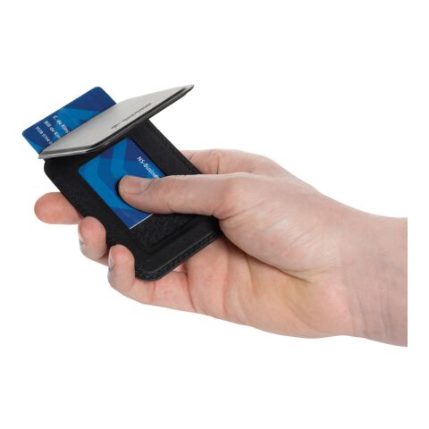 Magstand magnetische Handytasche mit Ständer aus RCS rec. PU schwarz | ohne Werbeanbringung | Nicht verfügbar | Nicht verfügbar