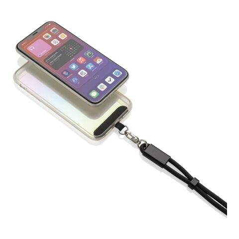 LoopAmp 60W Handgelenksband für Smartphones aus RCS rPET schwarz | ohne Werbeanbringung | Nicht verfügbar | Nicht verfügbar