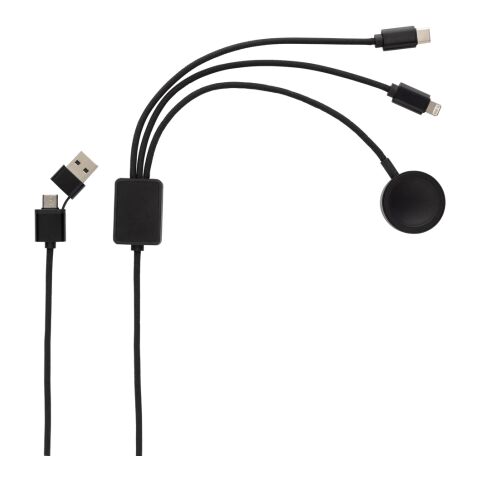 Terra RCS rPET 6-in-1-Ladekabel mit Uhrenladegerät grau | ohne Werbeanbringung | Nicht verfügbar | Nicht verfügbar