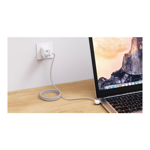 Urban Vitamin Stockton 65W magnet. Kabel RCS recyc. TPE/PET weiß | ohne Werbeanbringung | Nicht verfügbar | Nicht verfügbar