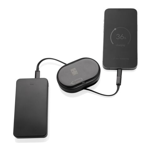 Chargevix Multifunktionales 60W-Lade-Set aus RCS rPlastic schwarz | ohne Werbeanbringung | Nicht verfügbar | Nicht verfügbar