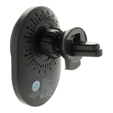 PowerCruze magnetischer 15W Autohalter aus RCS rec. ABS schwarz | ohne Werbeanbringung | Nicht verfügbar | Nicht verfügbar