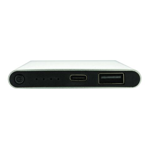 4.000mAh Type-C Powerbank aus RCS recyeltem ABS &amp; Aluminium silber | ohne Werbeanbringung | Nicht verfügbar | Nicht verfügbar