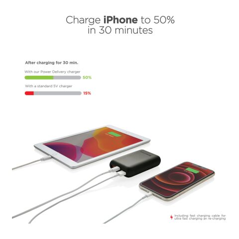 Urban Vitamin Alameda 10.000mAh 18W PD Powerbank schwarz | ohne Werbeanbringung | Nicht verfügbar | Nicht verfügbar