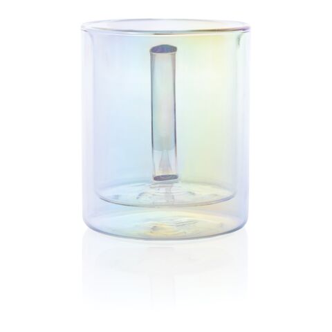 Doppelwandiger Deluxe-Becher aus galvanisiertem Glas weiß | ohne Werbeanbringung | Nicht verfügbar | Nicht verfügbar