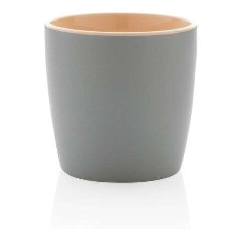 Keramiktasse innen coloriert, 300ml braun-grau | ohne Werbeanbringung | Nicht verfügbar | Nicht verfügbar