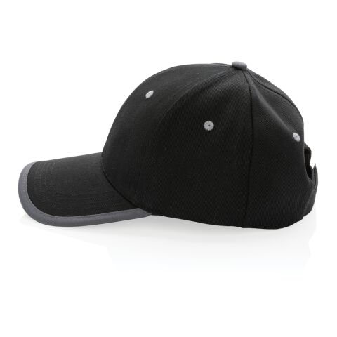 Impact AWARE™ 280gr Brushed rCotton 6 Panel Kontrast-Cap schwarz | ohne Werbeanbringung | Nicht verfügbar | Nicht verfügbar | Nicht verfügbar
