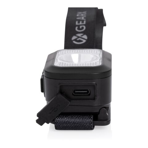 Gear X Hochleistungs-Kopflampe aus RCS rPlastik schwarz-grau | ohne Werbeanbringung | Nicht verfügbar | Nicht verfügbar