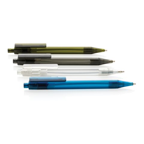 GRS rPET X8 transparenter Stift blau | ohne Werbeanbringung | Nicht verfügbar | Nicht verfügbar