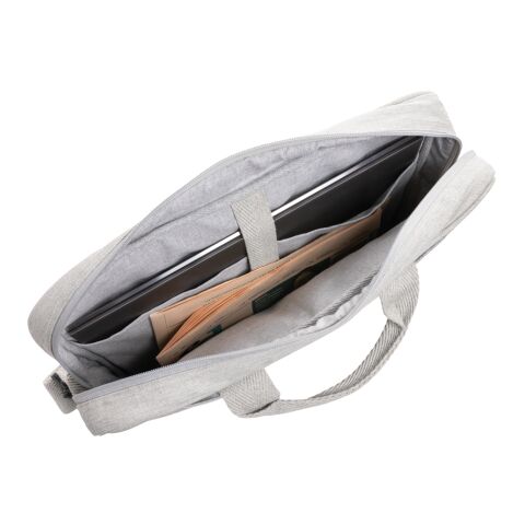 "Laluka AWARE™ 15.4"" Laptop-Tasche aus recycelter Baumwolle grau | ohne Werbeanbringung | Nicht verfügbar | Nicht verfügbar | Nicht verfügbar