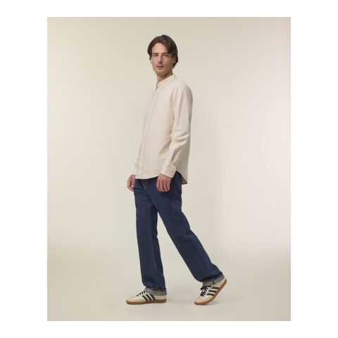 POD Stanley&amp;Stella - Stanley Oxford Shirt beige | L | DTF Linke Brust