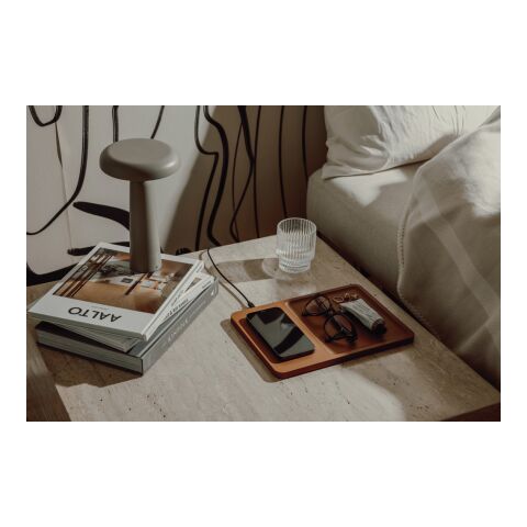 VINGA Timo RCS Desk-Charger und Ablage braun | ohne Werbeanbringung | Nicht verfügbar | Nicht verfügbar