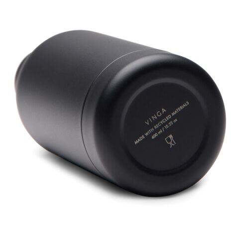 VINGA Parks Flasche aus RCS rec. Stainless-Steel, 400ml schwarz | ohne Werbeanbringung | Nicht verfügbar | Nicht verfügbar