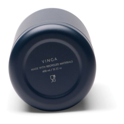 VINGA Parks Flasche aus RCS rec. Stainless-Steel, 400ml marineblau