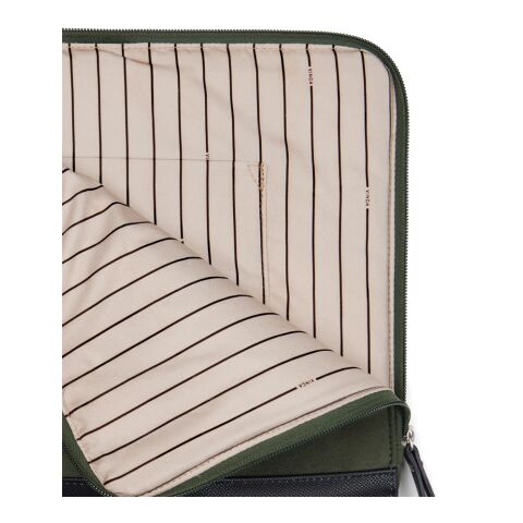 VINGA Marlow 14" Laptop Sleeve aus RCS recyceltem Polyester grün-schwarz | ohne Werbeanbringung | Nicht verfügbar | Nicht verfügbar