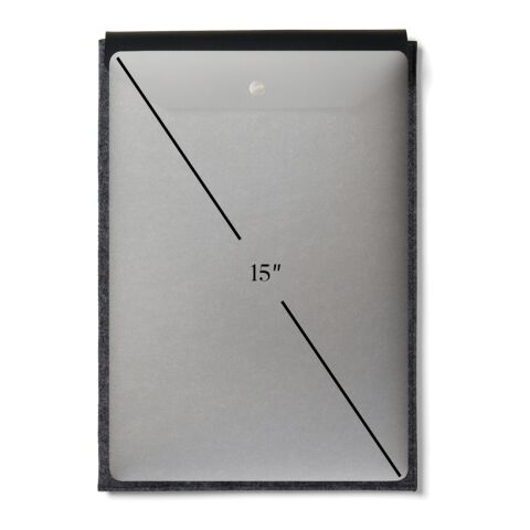 VINGA Albon 14&quot; Laptop-Seeve aus GRS recyceltem Filz schwarz | ohne Werbeanbringung | Nicht verfügbar | Nicht verfügbar