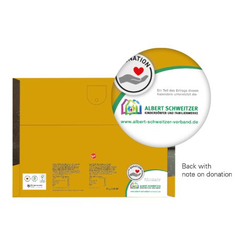 Classic Wand Adventskalender Graspapier beige | ohne Werbeanbringung | Vollkartonhülle