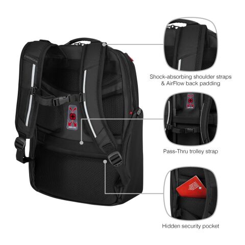 Wenger Meteor 17&quot; Laptop-Rucksack mit Tablet-Fach schwarz | ohne Werbeanbringung