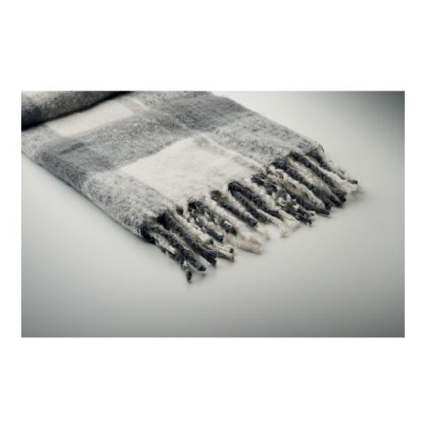 Karierte Mohair-Decke grau | ohne Werbeanbringung | Nicht verfügbar | Nicht verfügbar | Nicht verfügbar