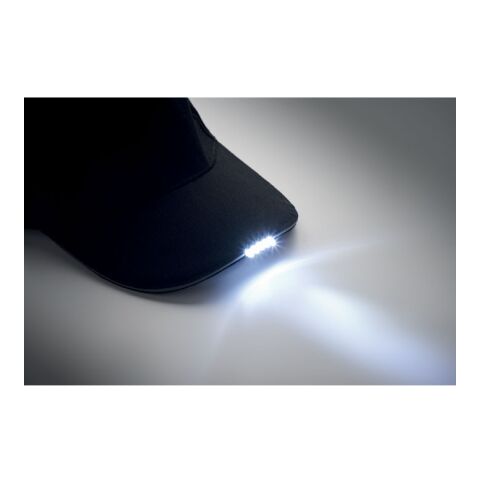 Baseball Kappe mit LED 220g/m² schwarz | ohne Werbeanbringung | Nicht verfügbar | Nicht verfügbar | Nicht verfügbar