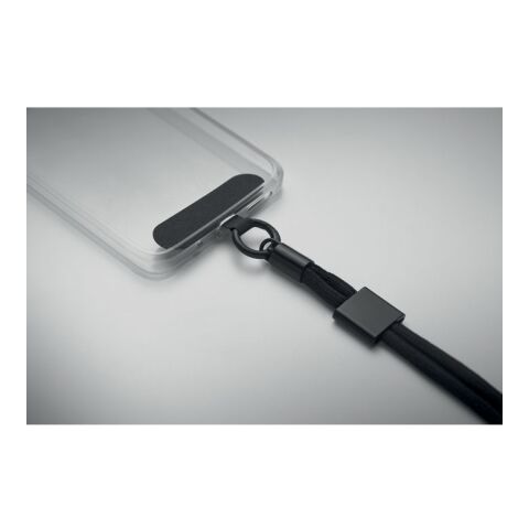 Handykette Handgelenk RPET schwarz | ohne Werbeanbringung | Nicht verfügbar | Nicht verfügbar | Nicht verfügbar