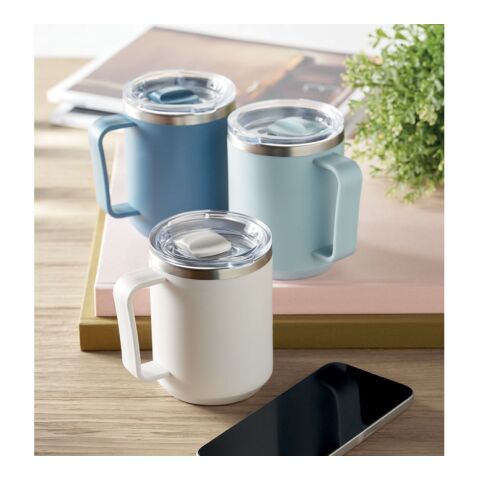 Doppelwandiger Becher 400ml weiß | ohne Werbeanbringung | Nicht verfügbar | Nicht verfügbar