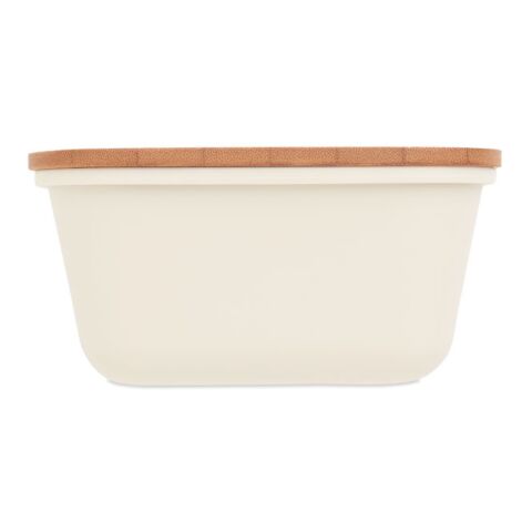 Lunch box mit bambus deckel beige | ohne Werbeanbringung | Nicht verfügbar | Nicht verfügbar