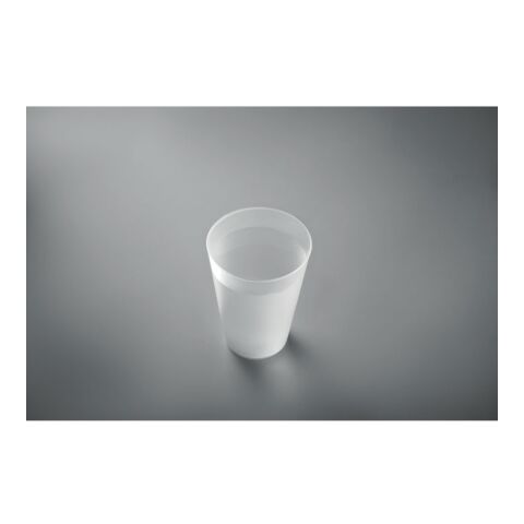 Festivalbecher aus Plastik, 300ml transparent weiß | ohne Werbeanbringung | Nicht verfügbar | Nicht verfügbar