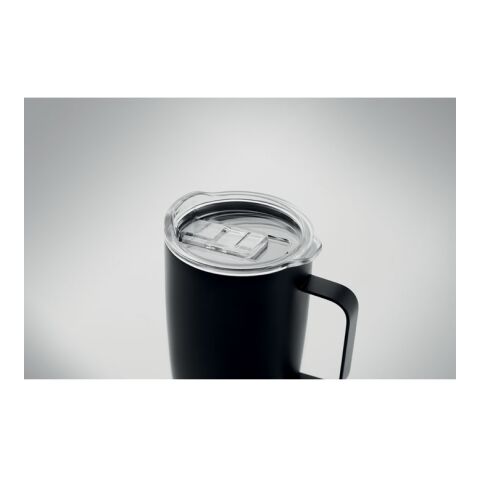 Doppelwandiger Becher 300ml mit Korkboden schwarz | ohne Werbeanbringung | Nicht verfügbar | Nicht verfügbar