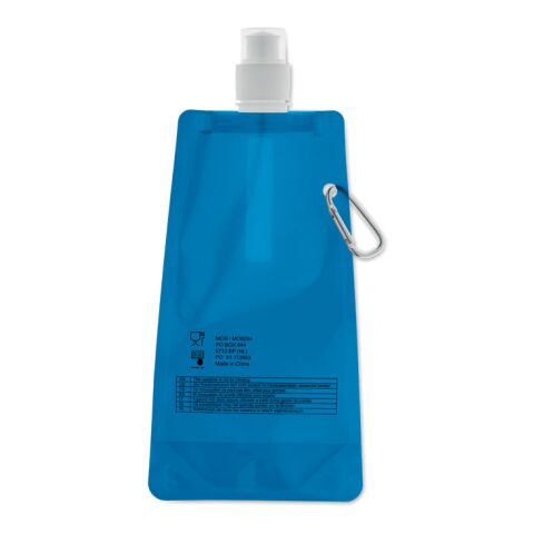 Faltbare Wasserflasche transparent blau | ohne Werbeanbringung | Nicht verfügbar | Nicht verfügbar