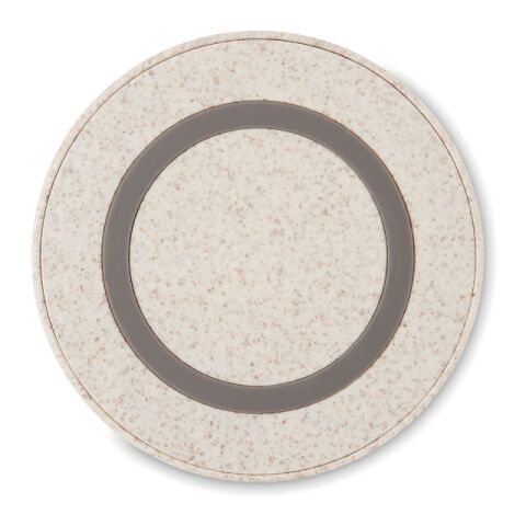 Induktive Ladestation aus Weizenstroh und ABS beige | ohne Werbeanbringung | Nicht verfügbar | Nicht verfügbar