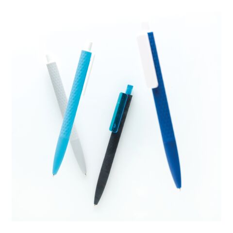 X3-Stift mit Smooth-Touch blau-weiß | ohne Werbeanbringung | Nicht verfügbar | Nicht verfügbar