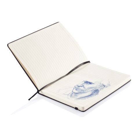 Deluxe Hardcover PU A5 Notizbuch schwarz | ohne Werbeanbringung | Nicht verfügbar | Nicht verfügbar