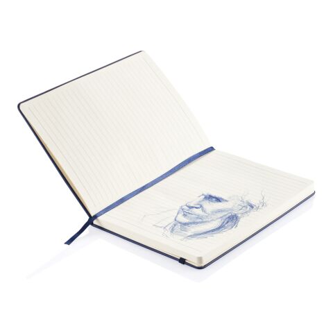 Deluxe Hardcover PU A5 Notizbuch navy blau | ohne Werbeanbringung | Nicht verfügbar | Nicht verfügbar
