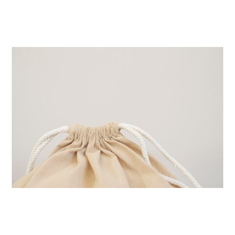 Kordelzugtasche aus recycelter Baumwolle Joy beige | ohne Werbeanbringung | Nicht verfügbar | Nicht verfügbar