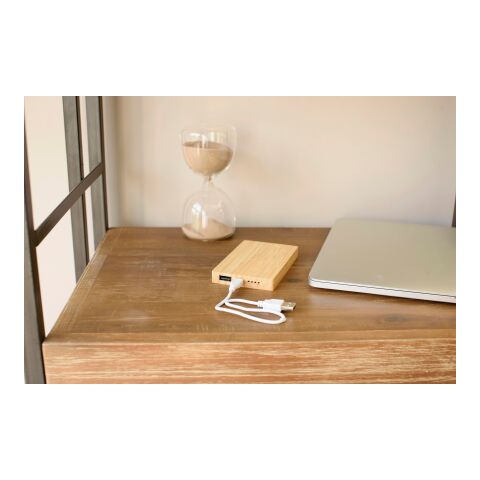 Powerbank &#039;Bamboo Power 1&#039; aus Bambus Braun | ohne Werbeanbringung | Nicht verfügbar | Nicht verfügbar