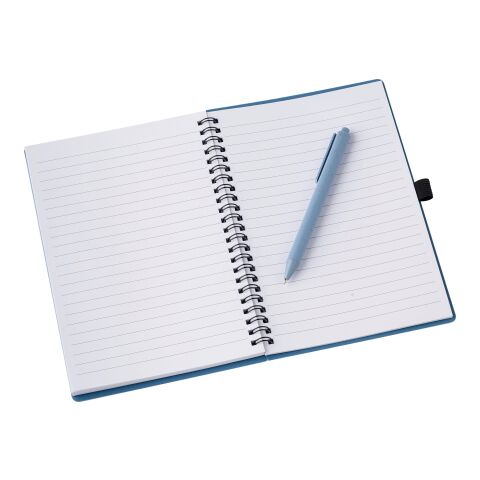 Notizbuch und Kugelschreiber aus Weizenstroh Blau | ohne Werbeanbringung | Nicht verfügbar | Nicht verfügbar