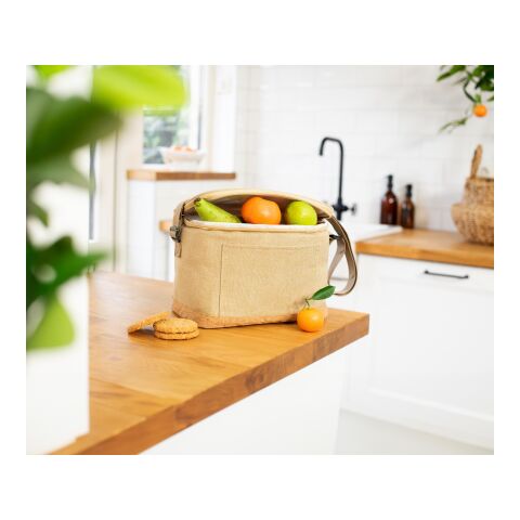 RPET-Polyester (600D) Kühltasche Sage beige | ohne Werbeanbringung | Nicht verfügbar | Nicht verfügbar