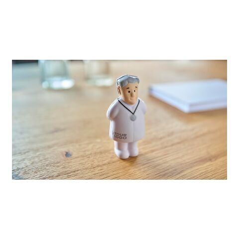 Anti-Stress Figur &#039;Doc&#039; aus PU-Schaum Weiß | ohne Werbeanbringung | Nicht verfügbar | Nicht verfügbar