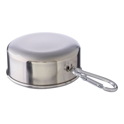 Edelstahl-Faltbecher Annette Silber | ohne Werbeanbringung | Nicht verfügbar | Nicht verfügbar