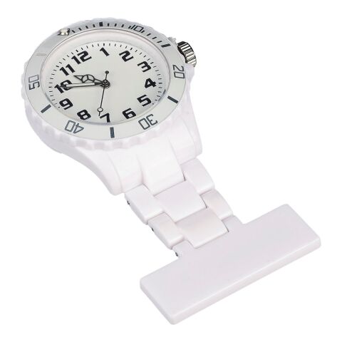 Krankenschwester-Uhr &#039;Hospital&#039; aus Kunststoff Weiß | ohne Werbeanbringung | Nicht verfügbar | Nicht verfügbar