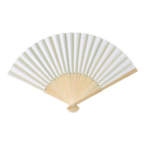 Handfächer aus Bambus Elio Weiß | ohne Werbeanbringung | Nicht verfügbar | Nicht verfügbar