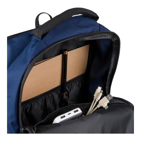 rPET (300D) Polyester Ocean Bound Rucksack Tova Blau | ohne Werbeanbringung | Nicht verfügbar | Nicht verfügbar