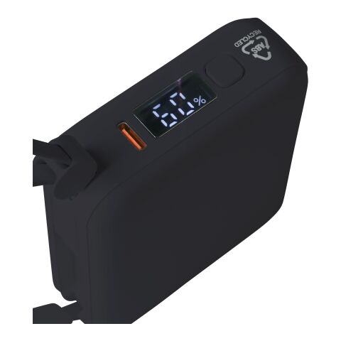 Recycelte ABS-Powerbank Jona Schwarz