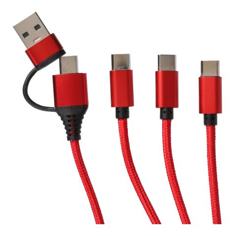 Ladekabel Hexa | 6-in-1 Rot