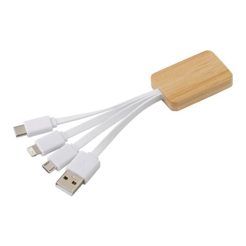 Bambus Ladekabel Weiß