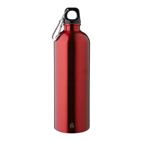 Recycelte einwandige Edelstahlflasche (750 ml) Emeric Rot